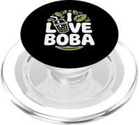 I Love Boba Bubble Tea Feuille PopSockets PopGrip pour MagSafe