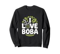 I Love Boba Bubble Tea Feuille Sweatshirt