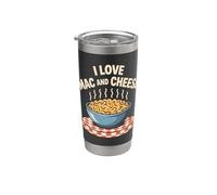 I Love Bol à macaroni et fromage amusant Gobelet isotherme en acier inoxydable double paroi