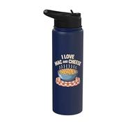 I Love Bol à macaroni et fromage amusant Stainless Steel Insulated Water Bottle