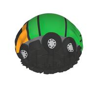 I Love Bonnet de bain imprimé camions à ordures pour cheveux longs et courts, bande élastique lavable, bonnet de bain pour cheveux longs, tresse