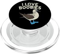 I Love Boobies Jeu de Mots avec Pieds Bleus PopSockets PopGrip pour MagSafe