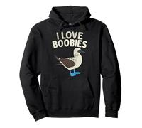 I Love Boobies Jeu de Mots avec Pieds Bleus Sweat à Capuche