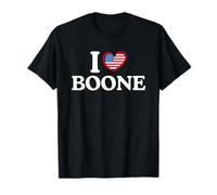 I Love Boone Birthday First Name Family Last Name Heart T-Shirt