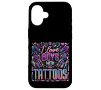 I Love Boys with Tattoos Ink Artist Appreciation - Coque pour iPhone 16