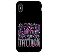 I Love Boys with Tattoos Ink Artist Appreciation - Coque pour iPhone X/XS
