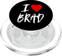I Love Brad Husband Dad Son Grandson Boyfriend Cœur Rouge PopSockets PopGrip pour MagSafe
