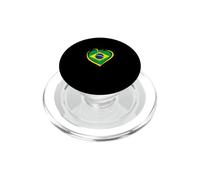I Love Brazil Proud Drapeau brésilien Cœur Pride Heritage PopSockets PopGrip pour MagSafe
