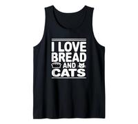 I Love Bread and Cats - Propriétaire de Chat Amusant Débardeur
