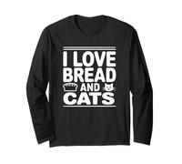 I Love Bread and Cats - Propriétaire de Chat Amusant Manche Longue