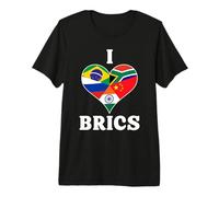 I Love BRICS - Brésil, Russie, Inde, Chine et Afrique du Sud T-Shirt Haut de Gamme