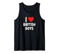 I Love British Boys Cœur Grande-Bretagne Angleterre Pays de Galles Royaume-Uni Débardeur