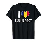 I Love Bucarest Roumanie Drapeau Roumanie Cœur T-Shirt