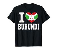 I Love Burundi Cœur Souvenir Lovers Pride Travel T-Shirt