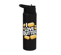 I Love Butter - Design amusant et original Stainless Steel Insulated Water Bottle
