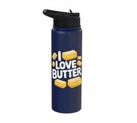 I Love Butter - Design amusant et original Stainless Steel Insulated Water Bottle