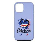 I Love Cabo Verde Vacation Travel Drapeau Cœur Noir Touriste Coque pour iPhone 12/12 Pro