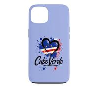 I Love Cabo Verde Vacation Travel Drapeau Cœur Noir Touriste Coque pour iPhone 13