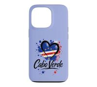 I Love Cabo Verde Vacation Travel Drapeau Cœur Noir Touriste Coque pour iPhone 13 Pro
