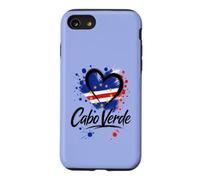 I Love Cabo Verde Vacation Travel Drapeau Cœur Noir Touriste Coque pour iPhone SE (2020) / 7/8