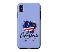 I Love Cabo Verde Vacation Travel Drapeau Cœur Noir Touriste Coque pour iPhone XS Max