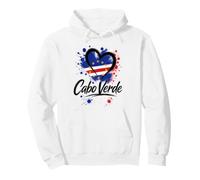 I Love Cabo Verde Vacation Travel Drapeau Cœur Noir Touriste Sweat à Capuche