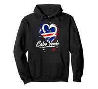 I Love Cabo Verde Vacation Travel Drapeau en Forme de cœur Motif touriste Sweat à Capuche