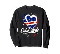 I Love Cabo Verde Vacation Travel Drapeau en Forme de cœur Motif touriste Sweatshirt