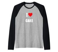 I Love Cake Baking Baker Éponge pour chocolats et Carottes Manche Raglan