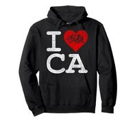 I Love California Republic Drapeau de l'État du CA Sweat à Capuche
