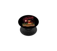 I Love Canada, Cool Canada Famous Beaver Cartoon Graphic PopSockets PopGrip Adhésif