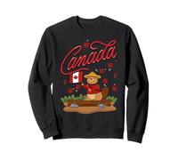 I Love Canada, Cool Canada Famous Beaver Cartoon Graphic Sweatshirt