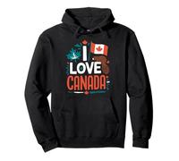 I Love Canada Drapeau castor feuille d'érable Sweat à Capuche