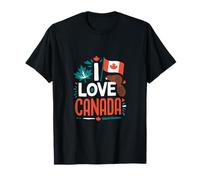I Love Canada Drapeau castor feuille d'érable T-Shirt