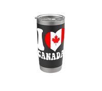 I Love Canada Proud To Be Drapeau canadien en forme de cœur Gobelet isotherme en acier inoxydable double paroi