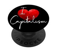 I Love Capitalism J'aime Le Capitalisme Économie de Marché PopSockets PopGrip Adhésif