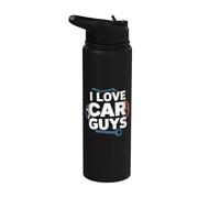 I Love Car Guys s'amuse pour les passionnés d'automobile Stainless Steel Insulated Water Bottle