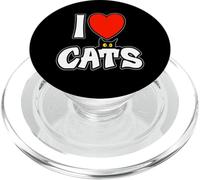 I Love Cats Amoureux des Chats Chaton Parents Félin Fans Uniquement propriétaires PopSockets PopGrip pour MagSafe