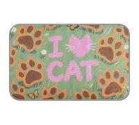 I Love Cats Claw Lit d'été pour chats auto-rafraîchissant en gel pour animaux de compagnie 96,5 x 58,4 cm pour un sommeil confortable et doux esterilla rafraîchissant para perros M