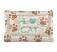 I Love Cats - Lit lavable pour chien et chat - Doux et antidérapant - Pour chiens de taille moyenne et grande - 91,4 x 61 cm