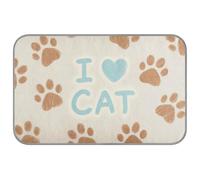 I Love Cats Paw Couverture d'été pour chat d'intérieur auto-rafraîchissante 96,5 x 58,4 cm Couverture rafraîchissante pour lapins d'extérieur antidérapante Manta rafraîchissante para perro M