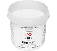 I Love Chalk Paint® couleur Blanc Craie 4 litres - Sans poncer, couleurs meubles, murs et objets - Sans solvants ni formaldéhyde - Sans odeur, à base d'eau