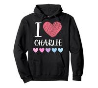 I Love Charlie Nom personnalisé Cool Fête d'anniversaire Sweat à Capuche