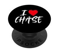 I Love Chase Husband Dad Boyfriend Fils Grandson Heart Name PopSockets PopGrip Adhésif