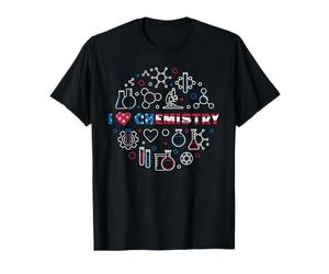 I Love Chemistry Drapeau américain pour chimiste ou Enseignant T-Shirt