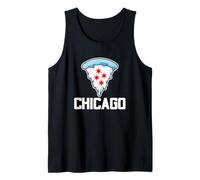I Love Chicago, Deep Dish Delight: Cool Chicago Flag Pizza Débardeur