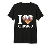 I Love Chicago | Drôle Illinois Skyline Windy City Memes T-Shirt Haut de Gamme