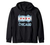I Love Chicago, Proud Born in Chicago Fashion Graphic Design Sweat à Capuche