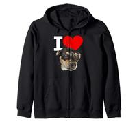 I Love Chihuahua Black and Tan Chihuahua Lover Sweat à Capuche