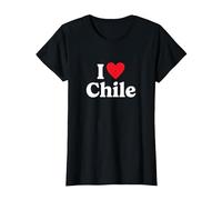 I Love Chile T-Shirt, Femme, Noir, M